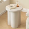 Masuta laterala Vejle, compozit, aspect piatra, bej, D.40 cm, MIFU000219-SD
