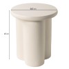 Masuta laterala Vejle, compozit, aspect piatra, bej, D.40 cm, MIFU000219-SD