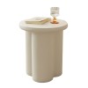 Masuta laterala Vejle, compozit, aspect piatra, bej, D.40 cm, MIFU000219-SD