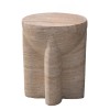 Masuta laterala Skive, compozit, bej, D.37 cm, MIFU000221-BG