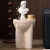 Masuta laterala Skive, compozit, bej, D.37 cm, MIFU000221-BG