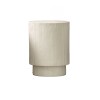 Masuta laterala Haslev, compozit, alba, D.34 cm, MIFU000223-BG