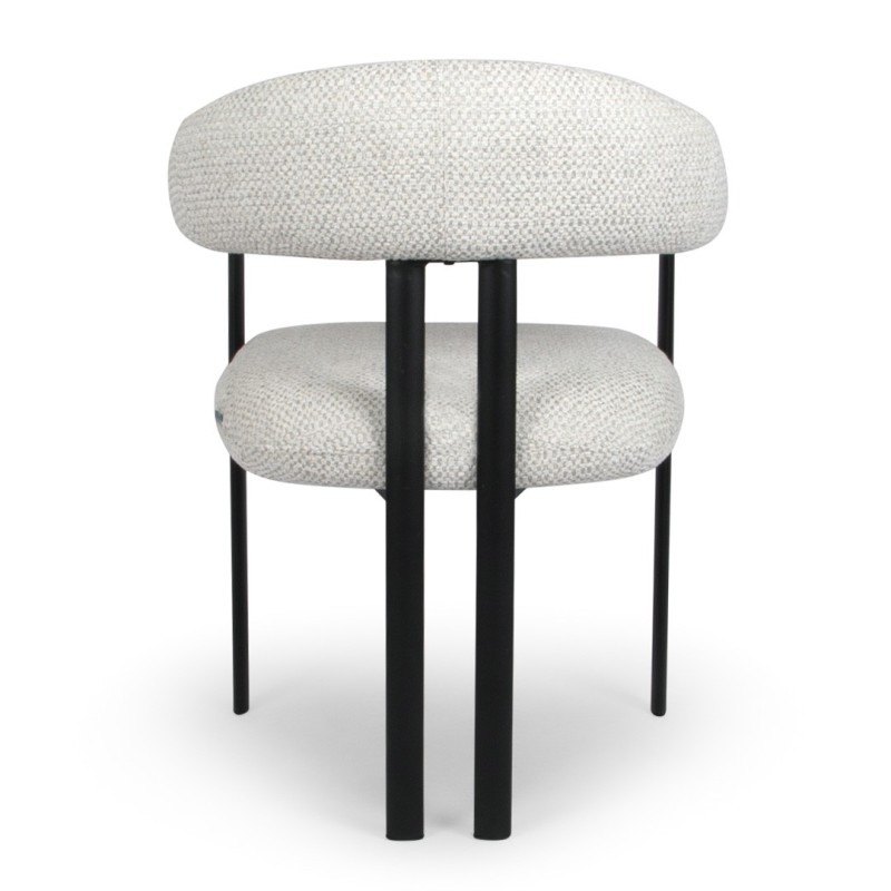 Scaun dining Basel, metal, poliester, gri deschis, H.82 cm, MIFU000226-LGY