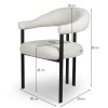 Scaun dining Basel, metal, poliester, gri deschis, H.82 cm, MIFU000226-LGY