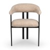 Scaun dining Basel, metal, poliester, taupe, H.82 cm, MIFU000226-TP