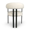 Scaun dining Basel, metal, poliester, alb, H.82 cm, MIFU000226-WH