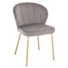 Scaun dining Cadiz, metal, poliester, gri deschis, H.78 cm, MIFU000231-GL
