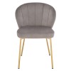 Scaun dining Cadiz, metal, poliester, gri deschis, H.78 cm, MIFU000231-GL