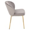 Scaun dining Cadiz, metal, poliester, gri deschis, H.78 cm, MIFU000231-GL