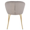 Scaun dining Cadiz, metal, poliester, gri deschis, H.78 cm, MIFU000231-GL