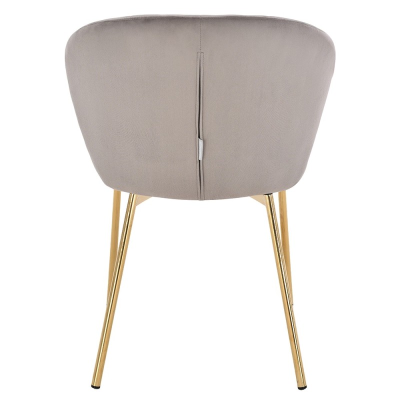 Scaun dining Cadiz, metal, poliester, gri deschis, H.78 cm, MIFU000231-GL