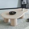 Masuta cafea Tornio, MDF, alb/galbui, L.130 cm, MIFU000232-WH