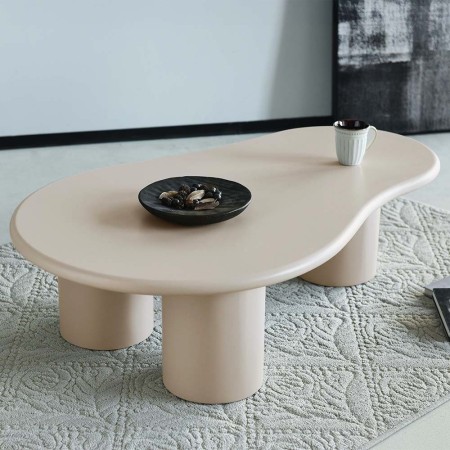 Masuta cafea Tornio, MDF, alb/galbui, L.130 cm, MIFU000232-WH