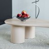 Masuta cafea Tornio, MDF, alb/galbui, L.130 cm, MIFU000232-WH
