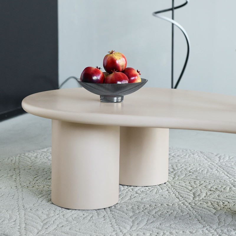 Masuta cafea Tornio, MDF, alb/galbui, L.130 cm, MIFU000232-WH