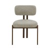 Scaun dining Ubeda, metal, poliester, aspect de nuc, MIFU000235-SD