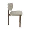 Scaun dining Ubeda, metal, poliester, aspect de nuc, MIFU000235-SD
