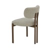 Scaun dining Ubeda, metal, poliester, aspect de nuc, MIFU000235-SD