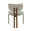 Scaun dining Ubeda, metal, poliester, aspect de nuc, MIFU000235-SD
