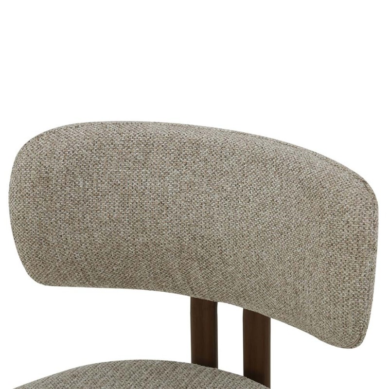 Scaun dining Ubeda, metal, poliester, aspect de nuc, MIFU000235-SD