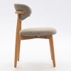 Scaun dining Alaro, lemn, material textil, taupe, H.82 cm, MIFU000237-TP