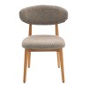 Scaun dining Alaro, lemn, material textil, taupe, H.82 cm, MIFU000237-TP