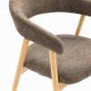 Scaun dining Lendava, lemn, material textil, maro, H.79 cm, MIFU000239-BR