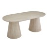 Masa dining Elvas, MDF, ceramica, aspect travertin, bej, L.200 cm, MIFU000240-SD