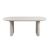 Masa dining Zafra, MDF, aspect travertin, bej, L.200 cm, MIFU000242-SD