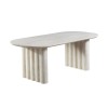 Masa dining Zafra, MDF, aspect travertin, bej, L.200 cm, MIFU000242-SD