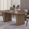 Masa dining Zafra, MDF, maro, L.200 cm, MIFU000242-WALN