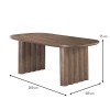 Masa dining Zafra, MDF, maro, L.200 cm, MIFU000242-WALN