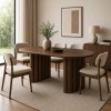 Masa dining Zafra, MDF, maro, L.200 cm, MIFU000242-WALN