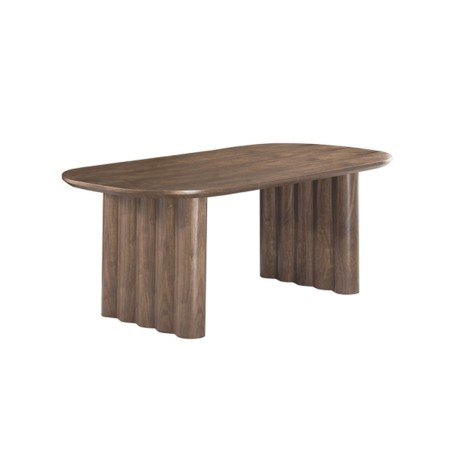 Masuta cafea Zafra, MDF, furnir stejar, maro, L.120 cm, MIFU000243-WALN