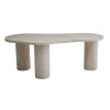 Masa dining Sorano, MDF, aspect travertin, bej, L.210 cm, MIFU000244-SD