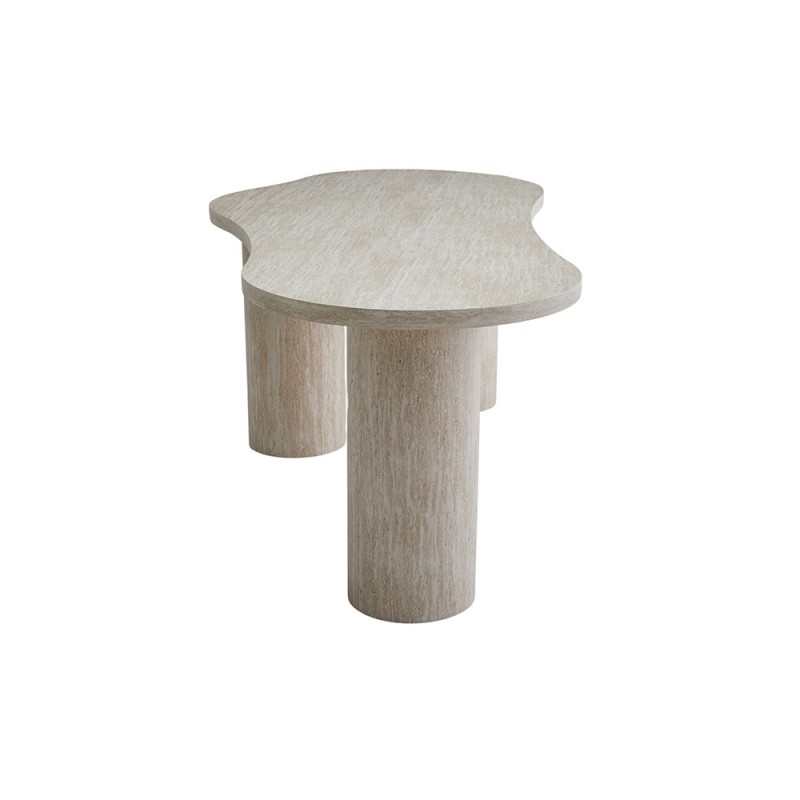 Masa dining Sorano, MDF, aspect travertin, bej, L.210 cm, MIFU000244-SD