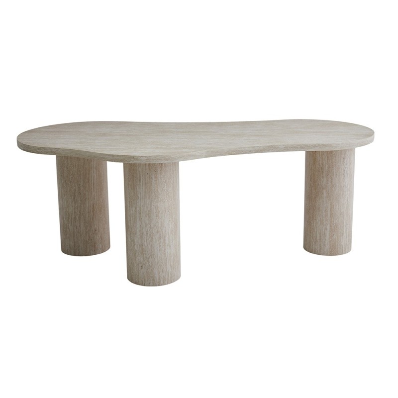 Masa dining Sorano, MDF, aspect travertin, bej, L.210 cm, MIFU000244-SD