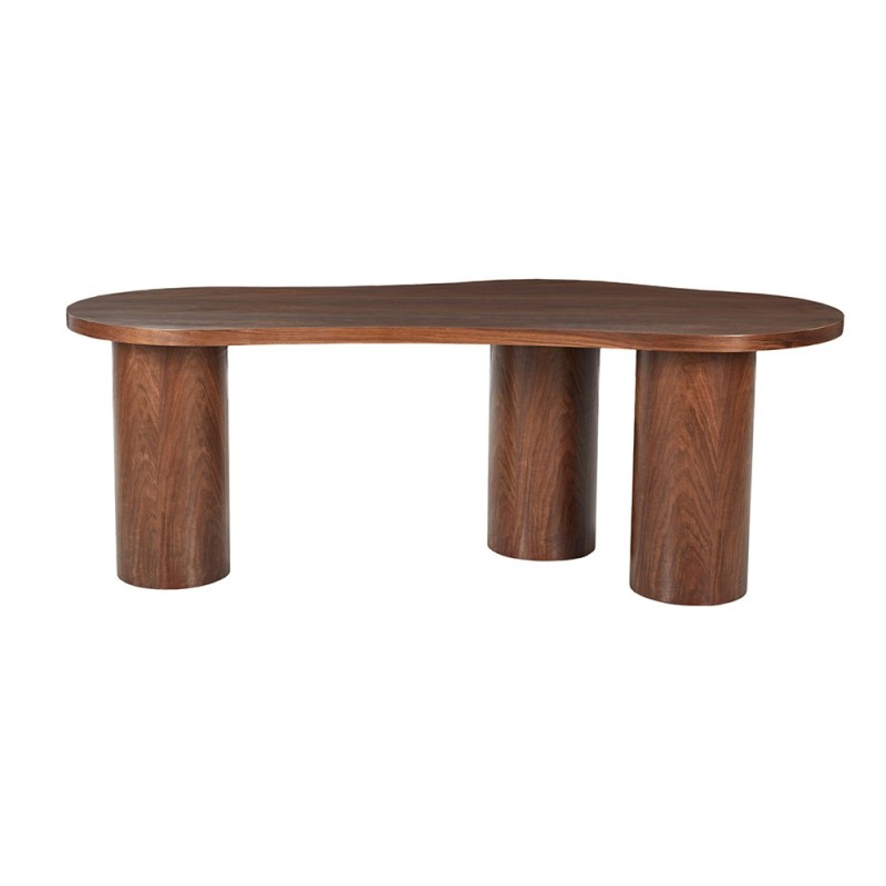 Masa dining Sorano, MDF, furnir de nuc, maro, L.210 cm, MIFU000244-WALN