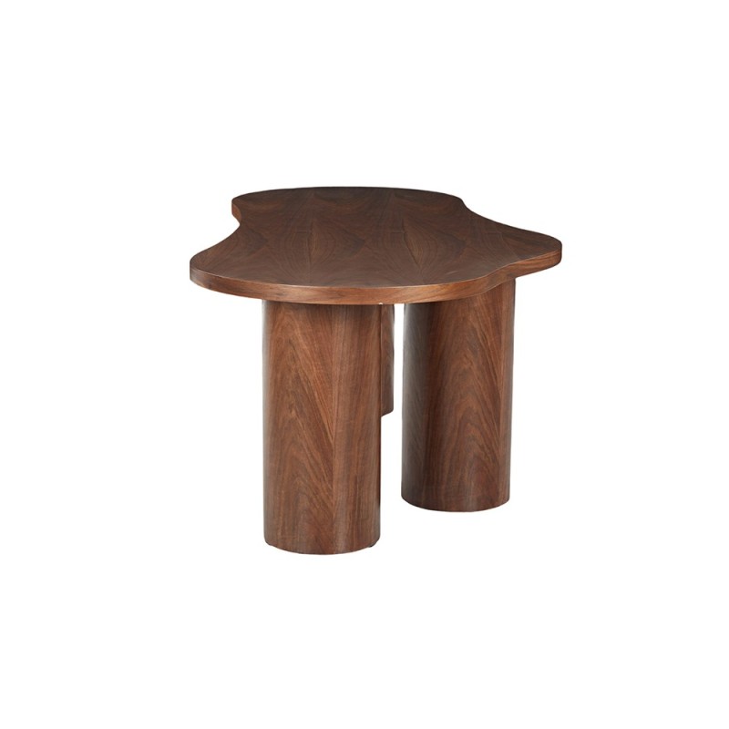 Masa dining Sorano, MDF, furnir de nuc, maro, L.210 cm, MIFU000244-WALN