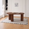 Masa dining Sorano, MDF, furnir de nuc, maro, L.210 cm, MIFU000244-WALN