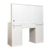 Masa toaleta Erice, MDF, sticla, alba, L.143 cm, MIFU000248-UN