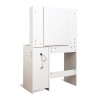 Masa toaleta Voss, MDF, sticla, alba, L.90 cm, MIFU000249-UN