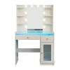 Masa toaleta Voss, MDF, sticla, alba, L.90 cm, MIFU000249-UN