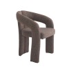 Scaun dining Namur, metal, material textil, spuma, maro, H.77 cm, MIFU000252-BR