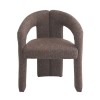 Scaun dining Namur, metal, material textil, spuma, maro, H.77 cm, MIFU000252-BR