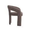Scaun dining Namur, metal, material textil, spuma, maro, H.77 cm, MIFU000252-BR