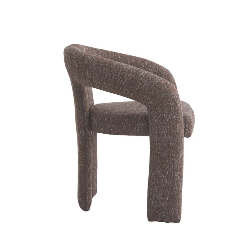 Scaun dining Namur, metal, material textil, spuma, maro, H.77 cm, MIFU000252-BR