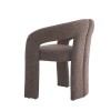 Scaun dining Namur, metal, material textil, spuma, maro, H.77 cm, MIFU000252-BR