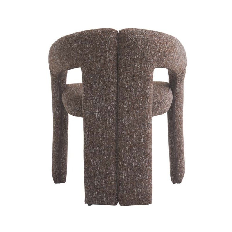 Scaun dining Namur, metal, material textil, spuma, maro, H.77 cm, MIFU000252-BR
