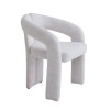 Scaun dining Namur, metal, material textil, spuma, alb, H.77 cm, MIFU000252-WH